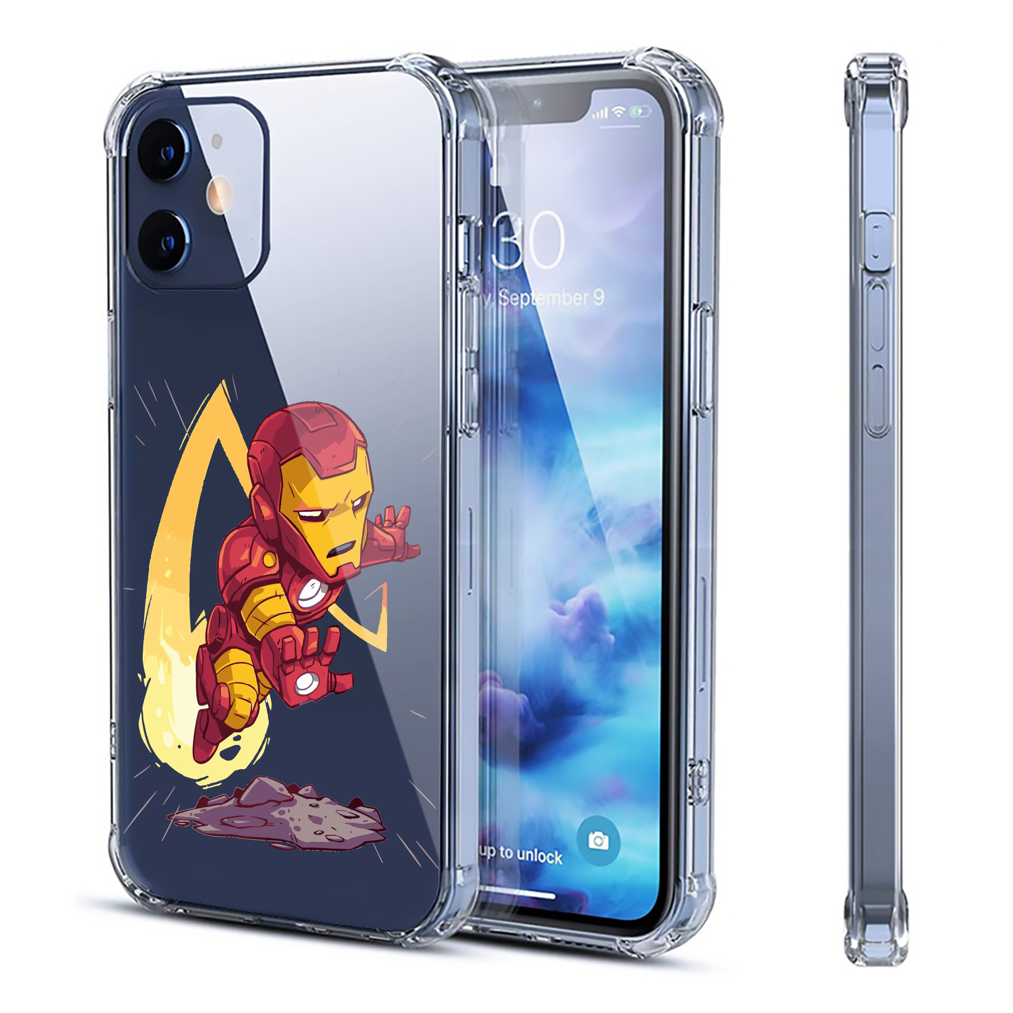 （画像用） アベンジャーズ The Avengers 【iPhone 12シリーズ対応】透明スマホケース（クリアソフトケース）